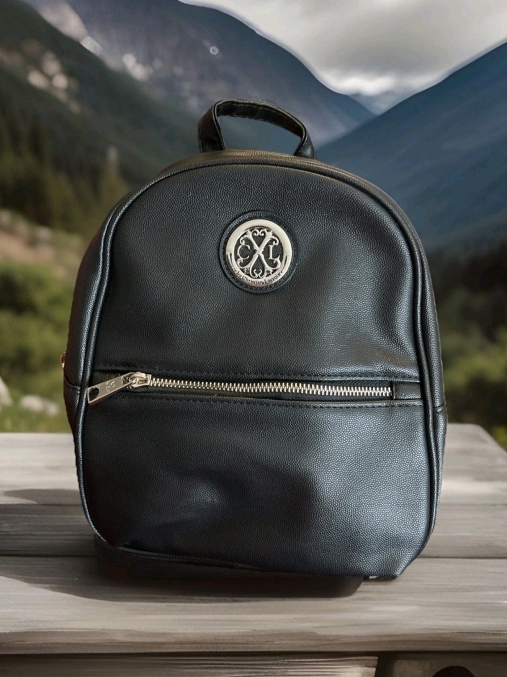 CXL by Christian Lacroix Pine Caviar Backpack Black Zipper